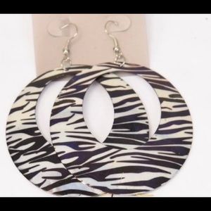 Zebra Print Earrings